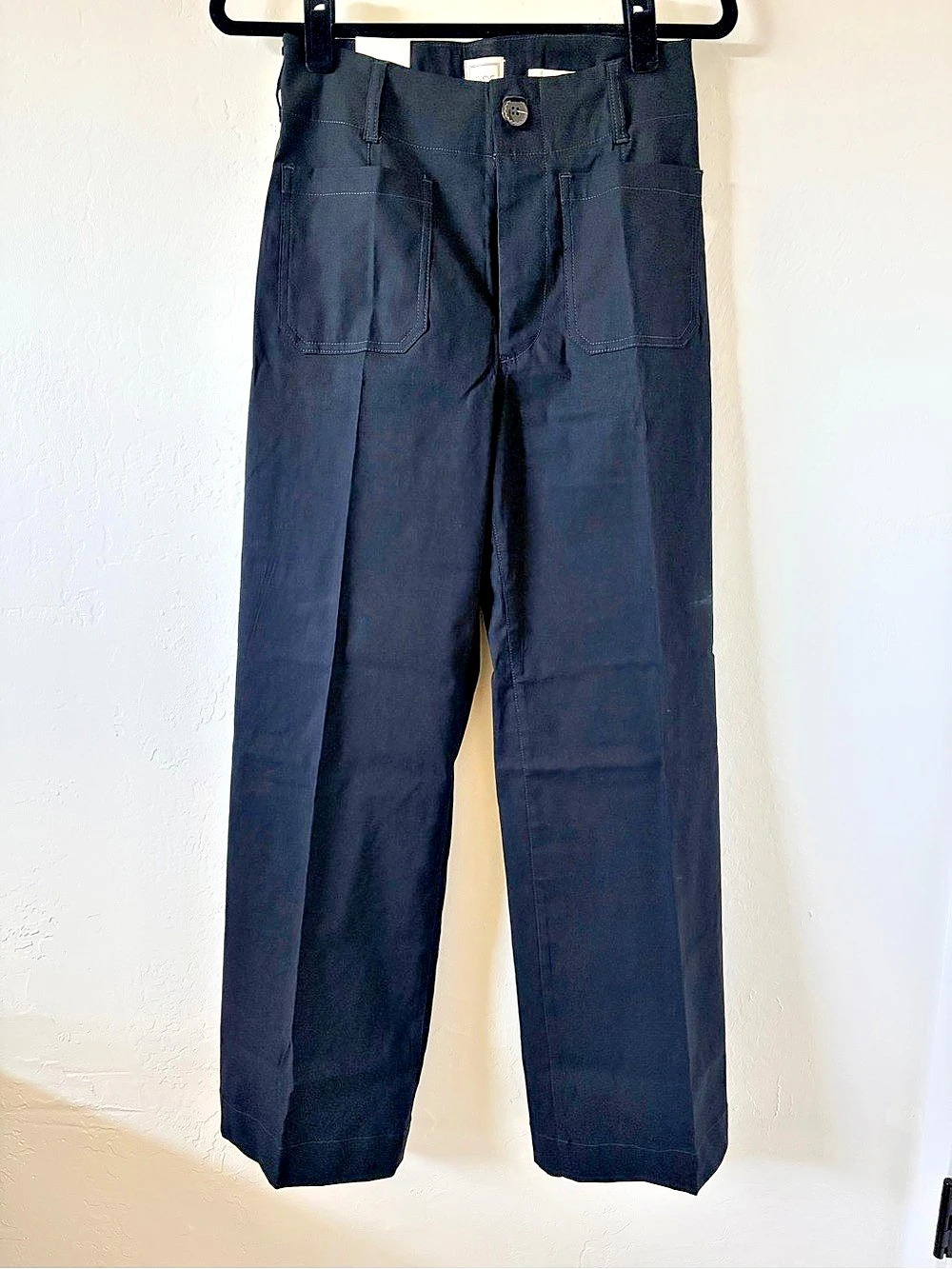 Anthropologie Maeve The Colette High-Rise Wide-Leg Pants Black NWT